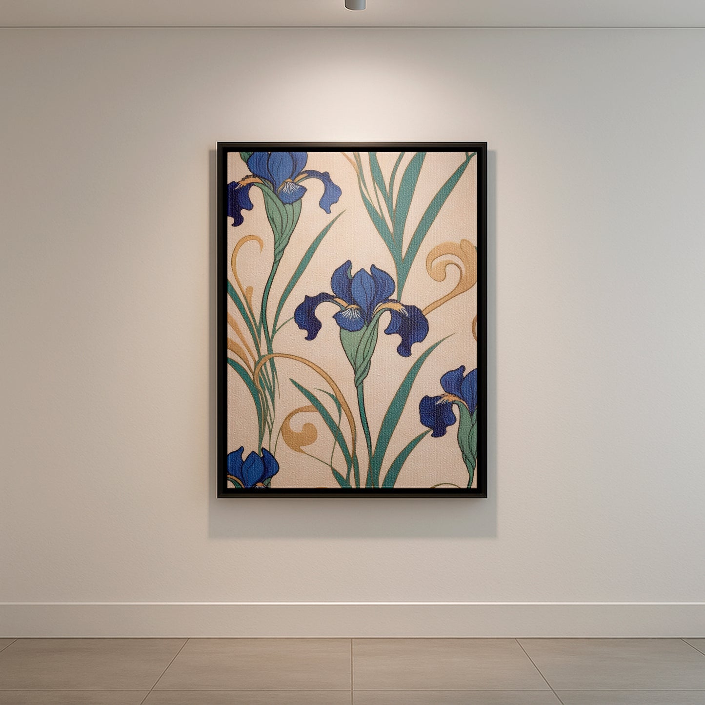 Azure Elegance - Framed Canvas