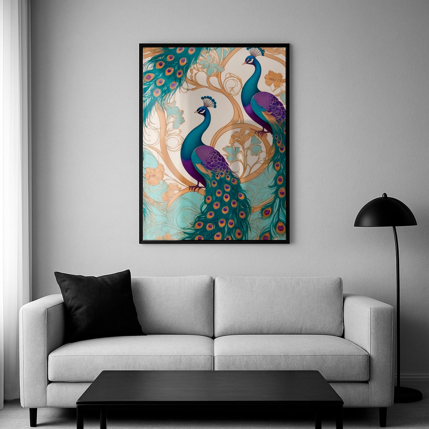 Whispers of the Peacock - Framed Matte