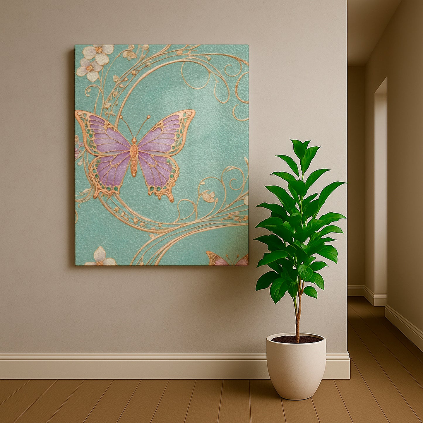 Fluttering Elegance - Canvas