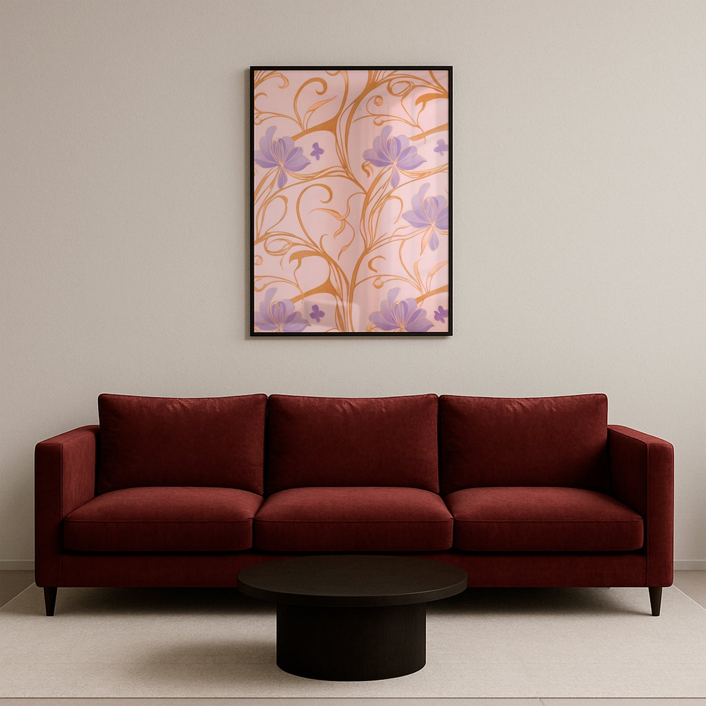 Gilded Violets - Framed Matte