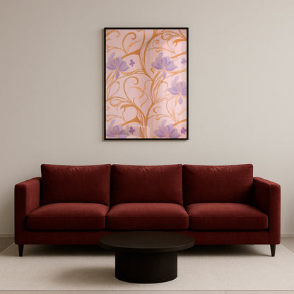 Gilded Violets - Framed Matte