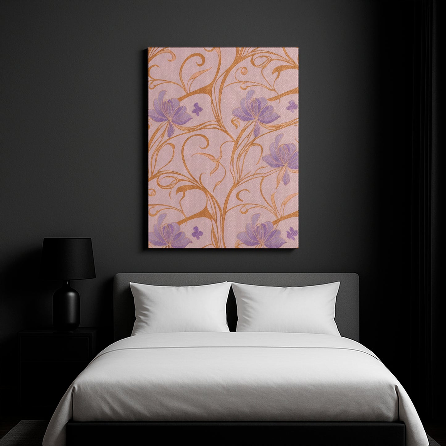 Gilded Violets - Canvas