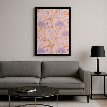 Gilded Violets - Framed Canvas
