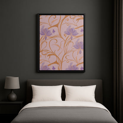 Gilded Violets - Framed Canvas