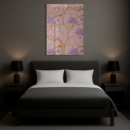Gilded Violets - Acrylic