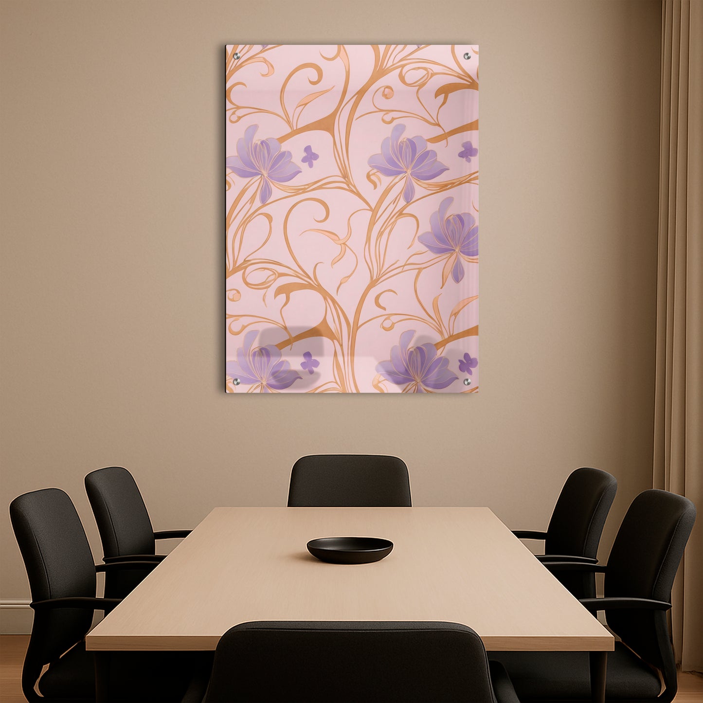 Gilded Violets - Acrylic