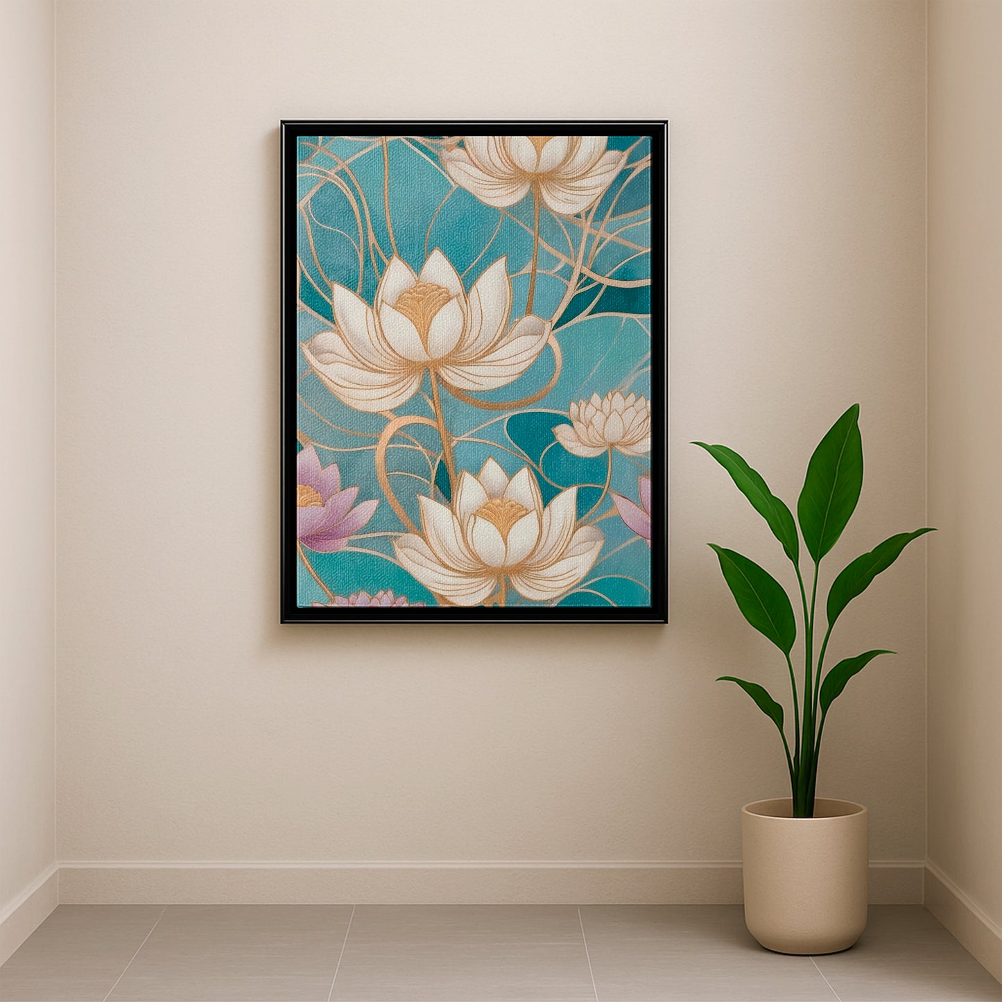 The Bloom of Serenity - Framed Canvas