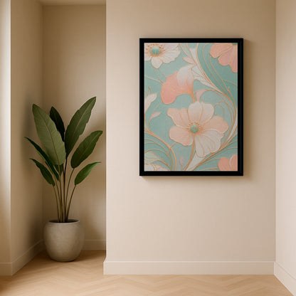 A Mirage of Soft Blooms - Framed Canvas
