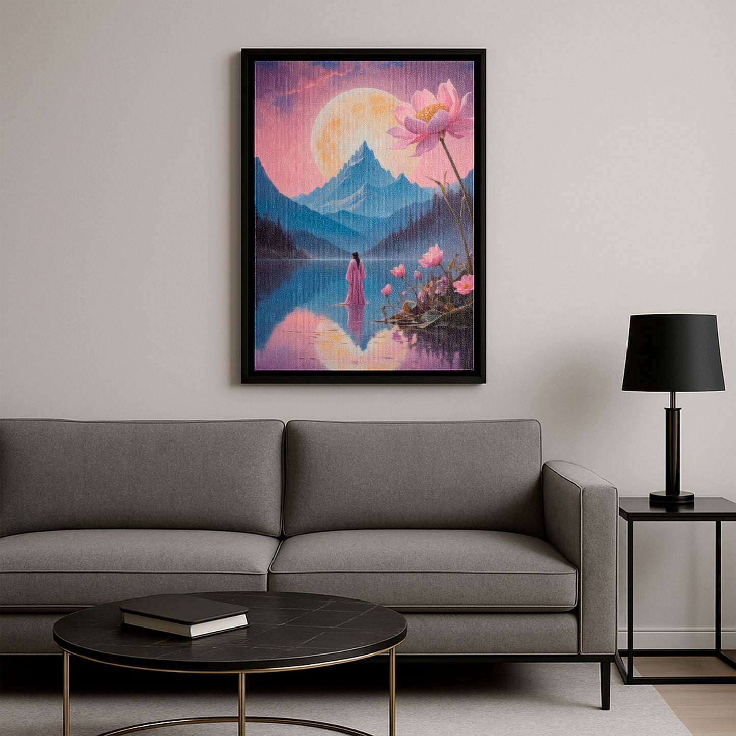 Moonlit Waters - Framed Canvas