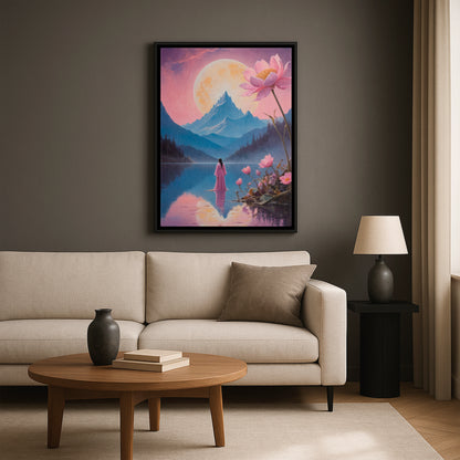 Moonlit Waters - Framed Canvas