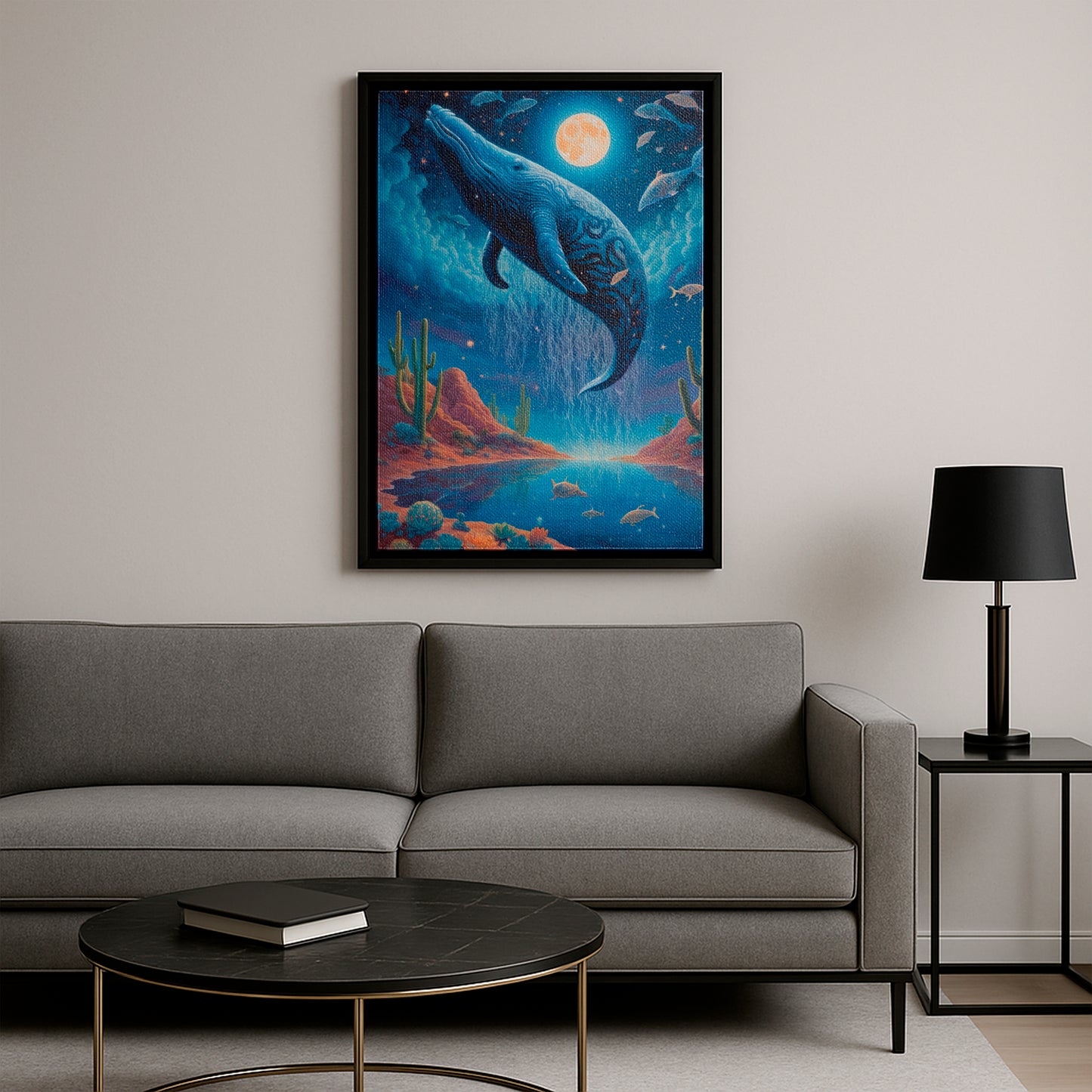 Celestial Swim - Framed Canvas