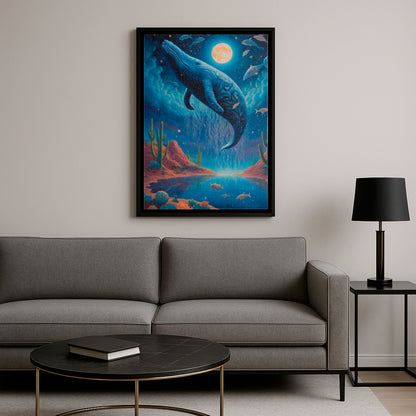 Celestial Swim - Framed Canvas