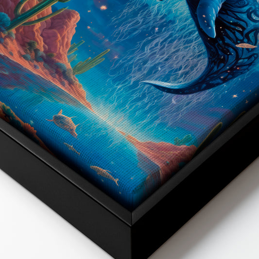 Celestial Swim - Framed Canvas