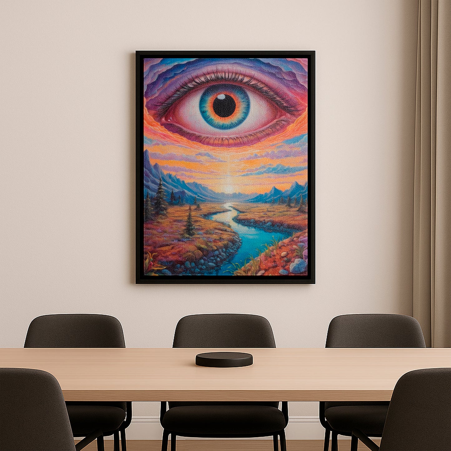 Eternal Gaze - Framed Canvas