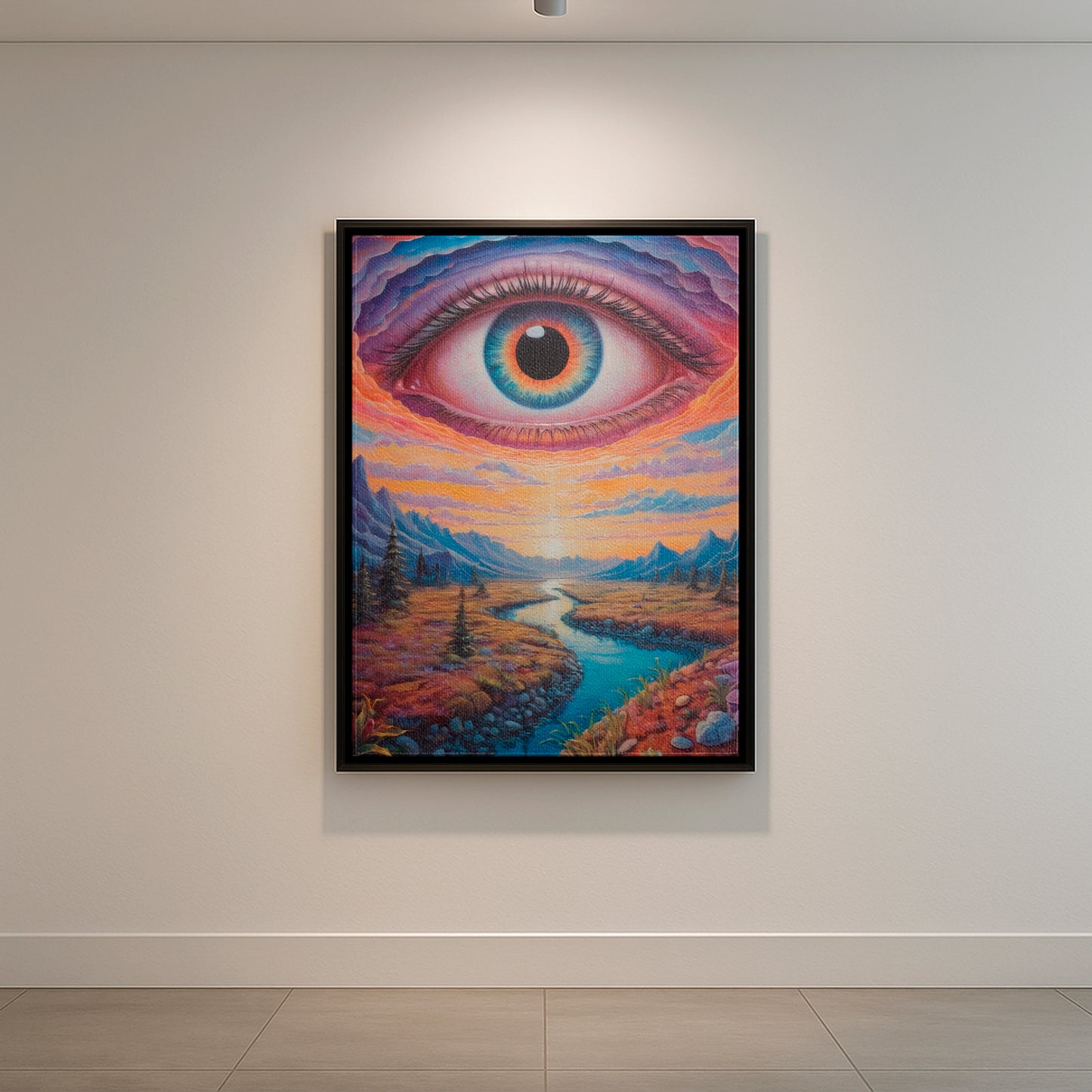 Eternal Gaze - Framed Canvas